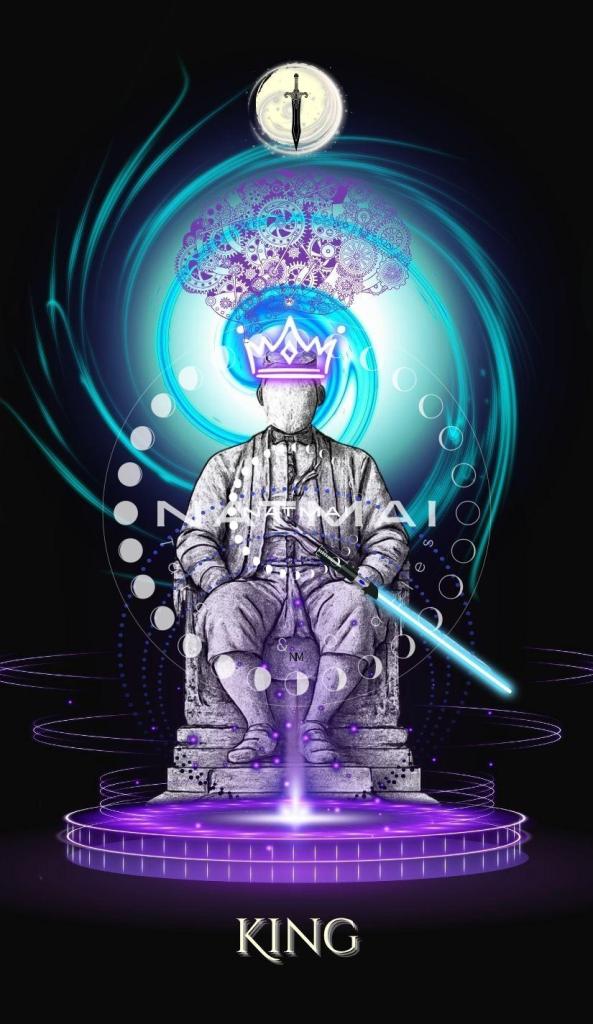 Carte de tarot Roi d'Épées - Arcanes mineurs