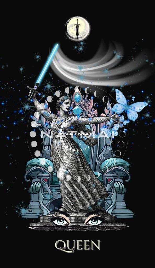Carte de tarot Reine d'Épées - Arcanes mineurs
