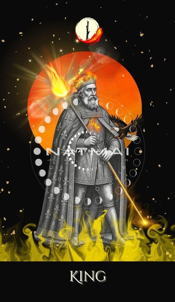 Carte de tarot Roi de Bâtons - Arcanes mineurs